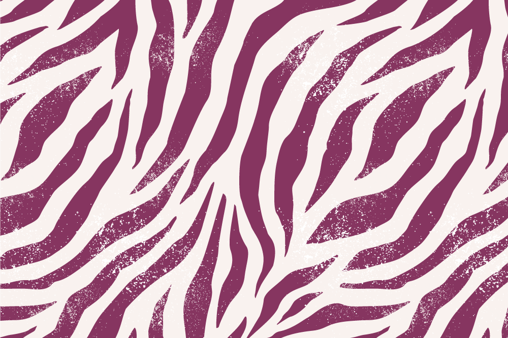 Set de table original zébré violet et blanc - TenStickers