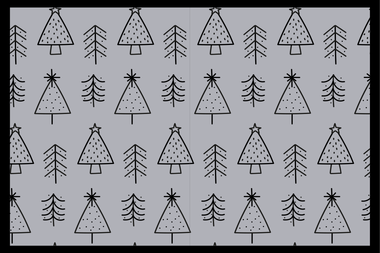 Set de table noël arbres de noël stylisés - TenStickers
