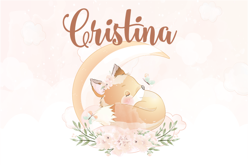 Set de table design illustration renard mignon - TenStickers