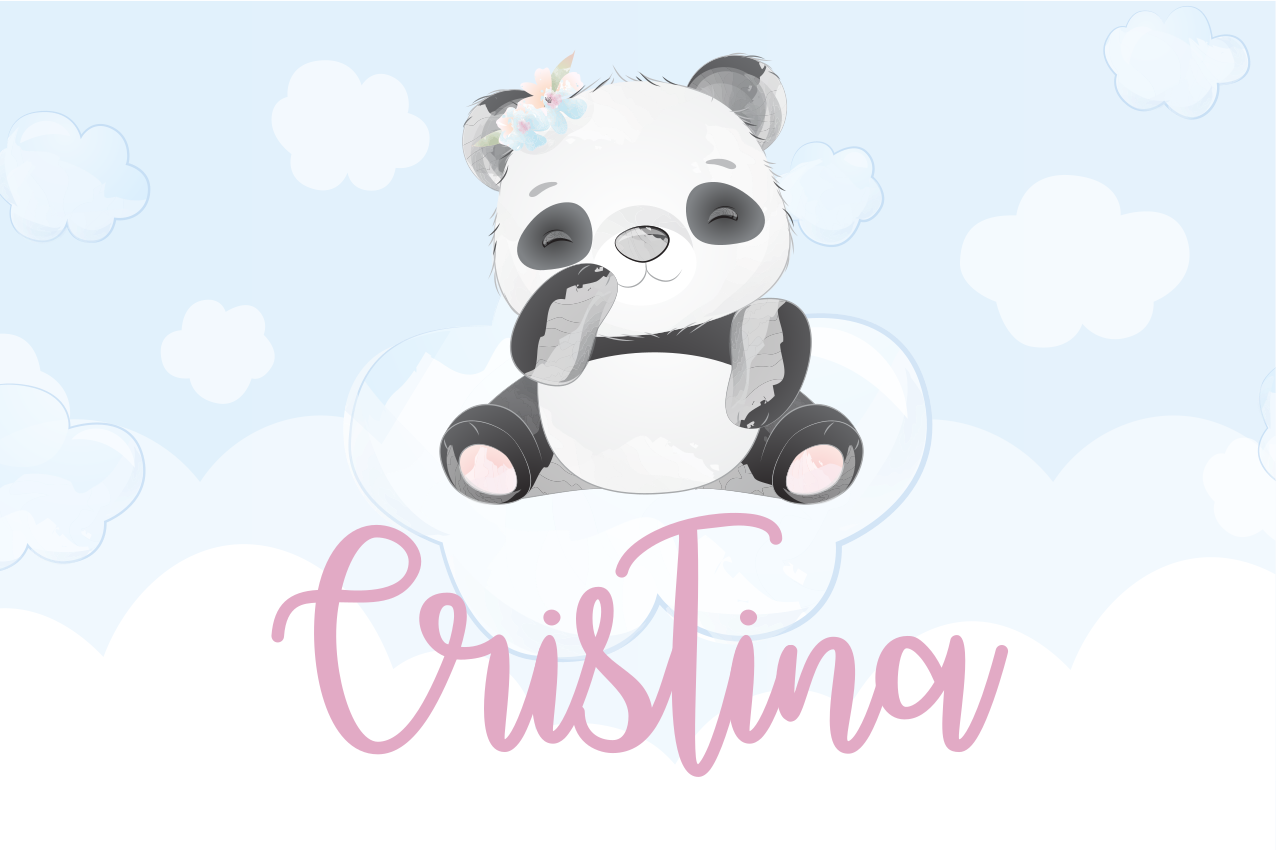 Set de table design enfant personnage panda mignon - TenStickers