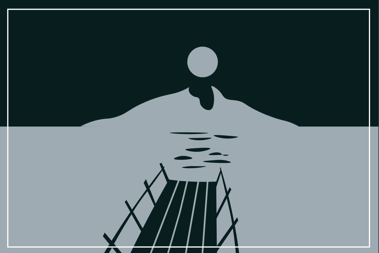 Set de table moderne pont sur l'eau - TenStickers