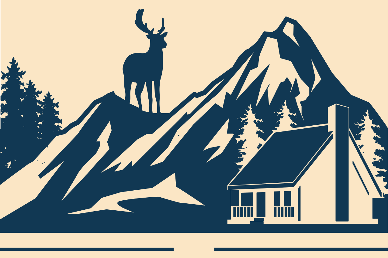 Set de table original paysage de montagne grandiose - TenStickers