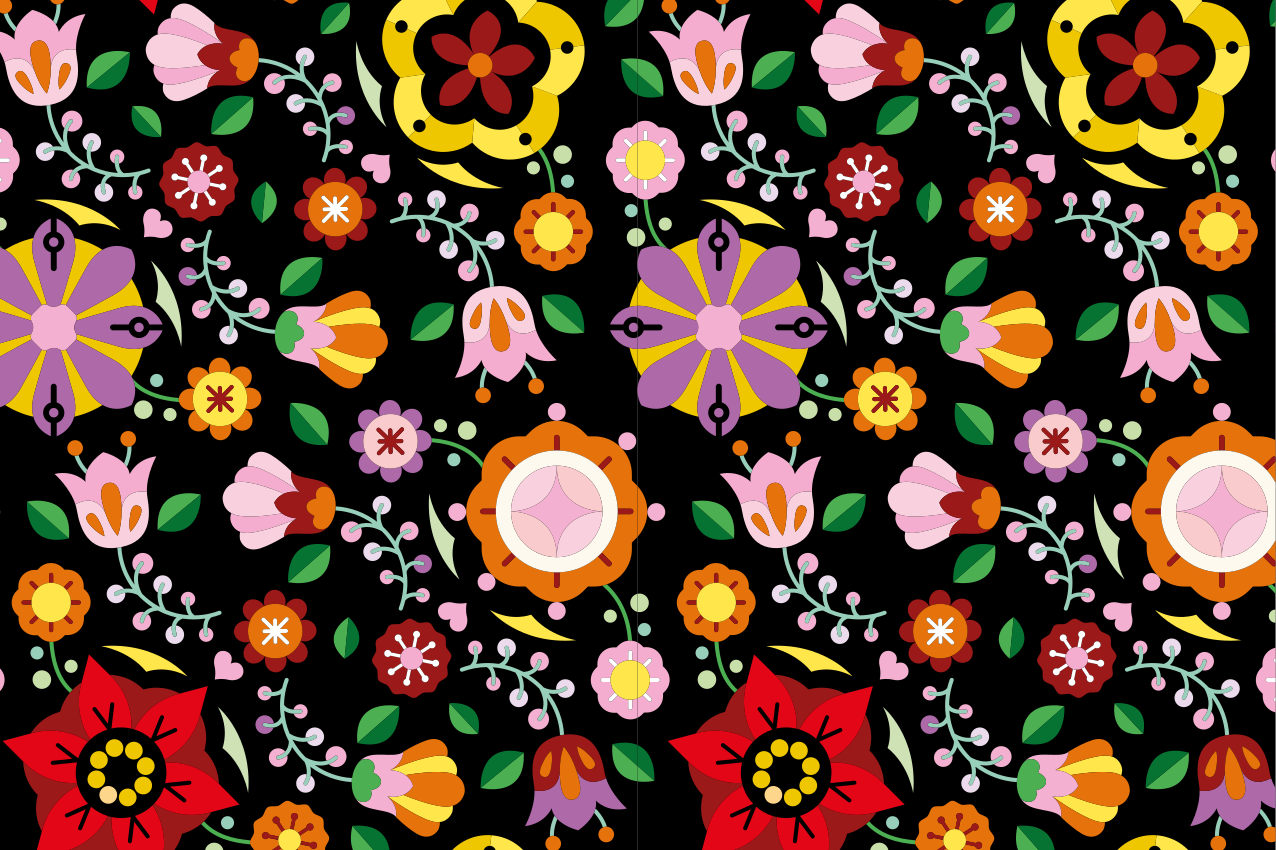 Set de table original inspiration florale vive - TenStickers