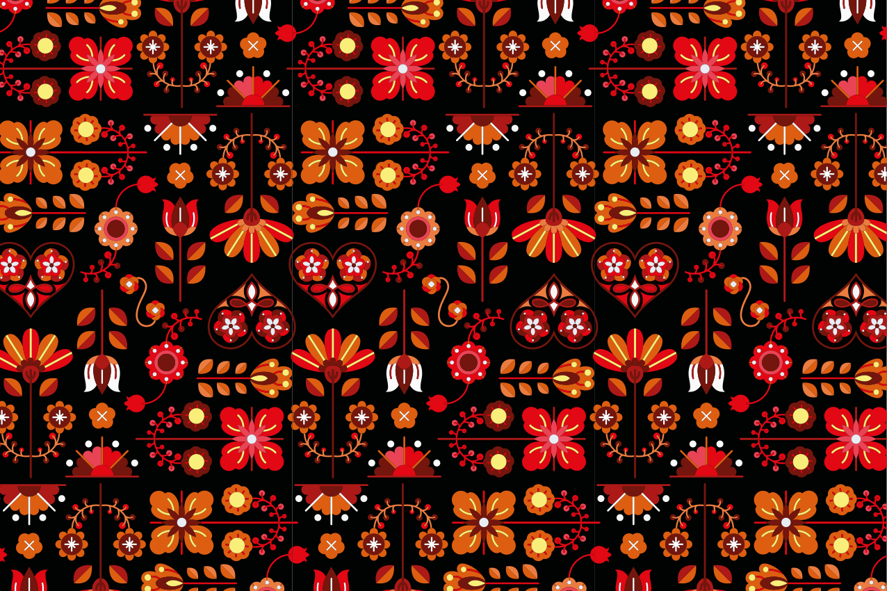 Set de table original composition botanique vive - TenStickers