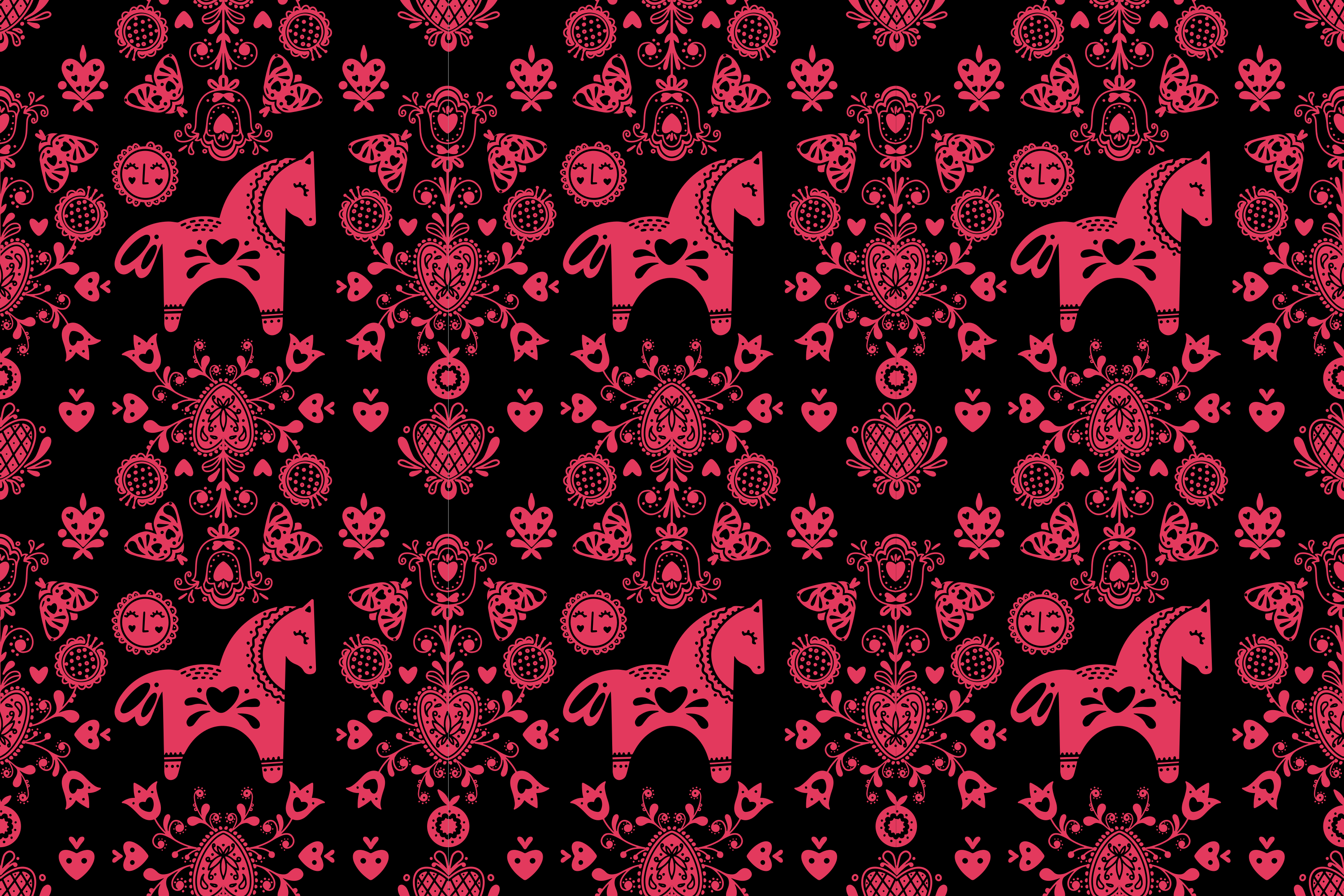 Set de table original motif de chevaux amusants - TenStickers