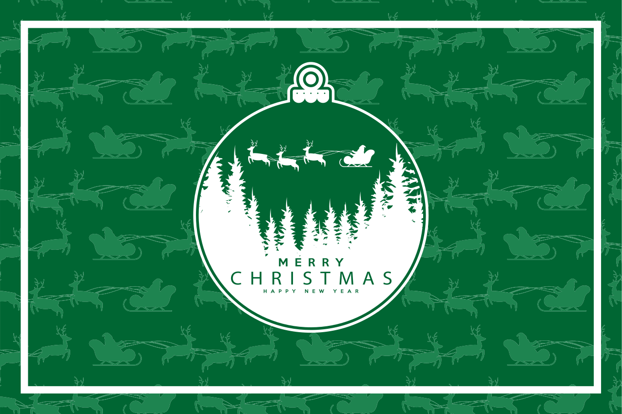 Set de table noël scène de décorations de noël - TenStickers