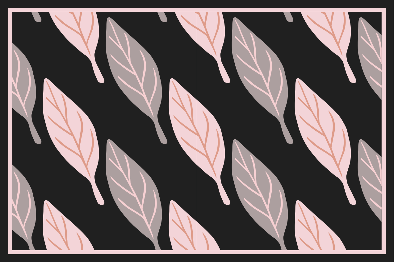 Set de table design bois esthétique feuillage - TenStickers