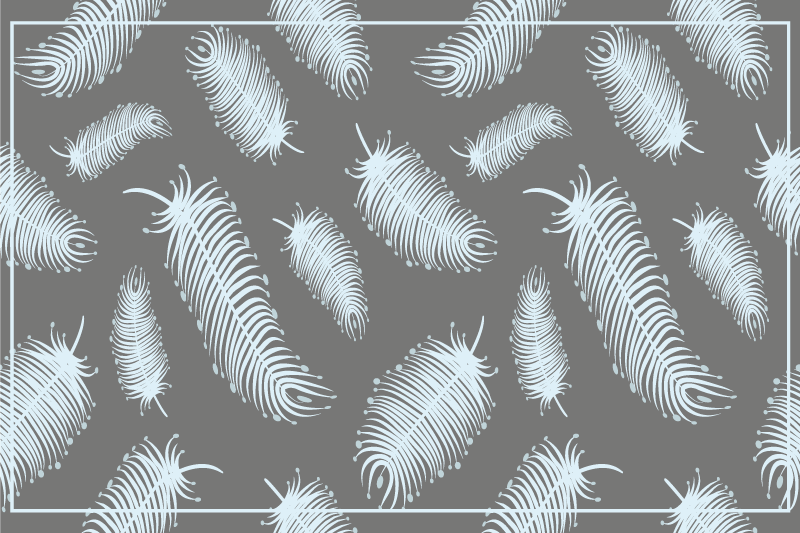 Set de table design bois motif plumes - TenStickers
