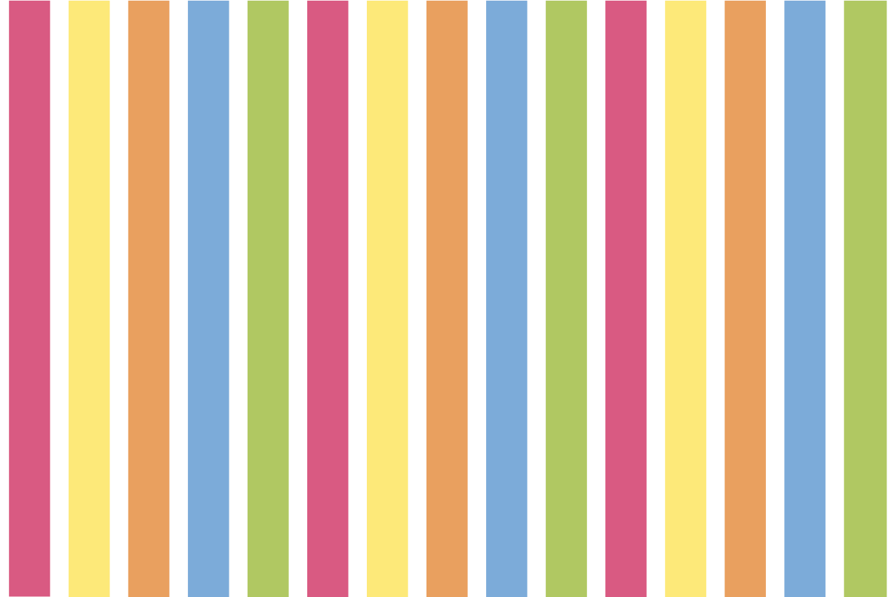 Set de table moderne fond rayé coloré - TenStickers