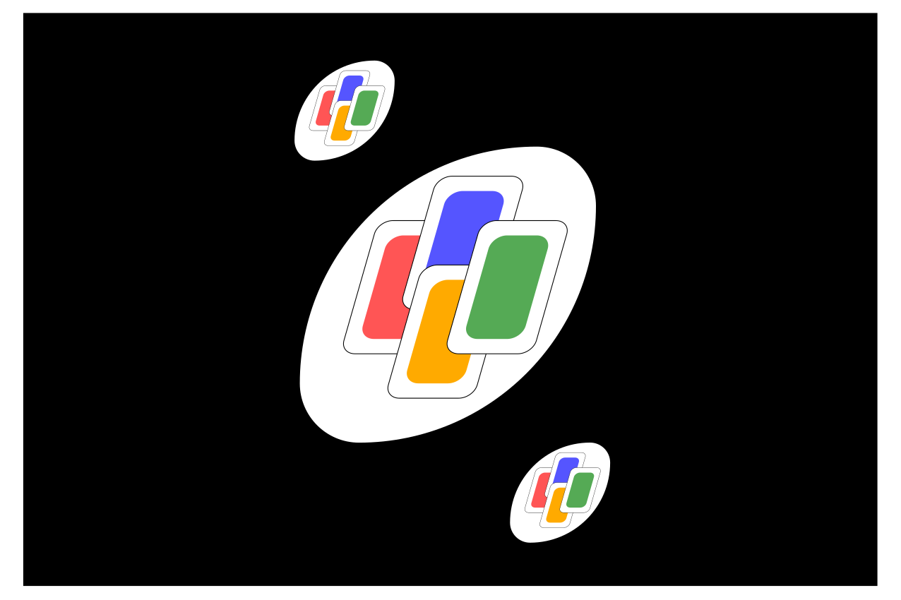 Set de table original figures géométriques vibrantes - TenStickers