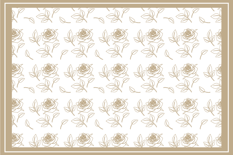 Set de table original bordure à motif floral - TenStickers