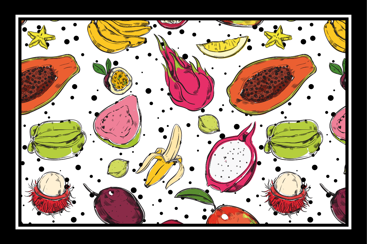 Set de table original motif fruits éclatants - TenStickers
