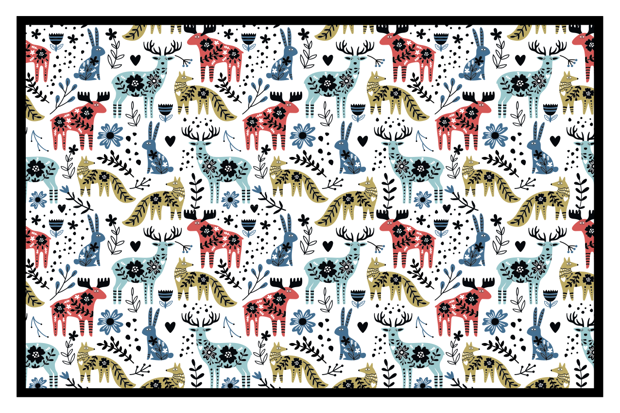 Set de table design enfant motif animalier ludique - TenStickers