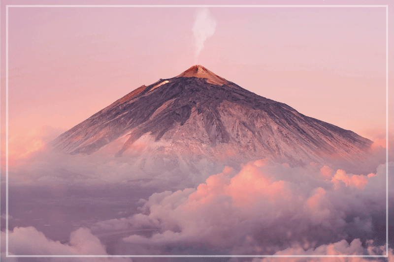 Set de table moderne paysage de montagne volcanique - TenStickers