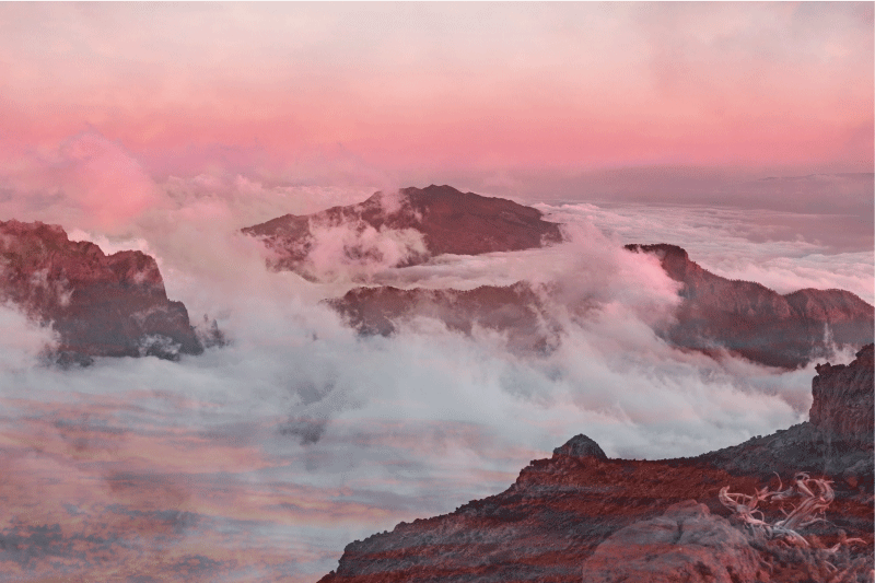 Set de table moderne paysage de montagnes - TenStickers