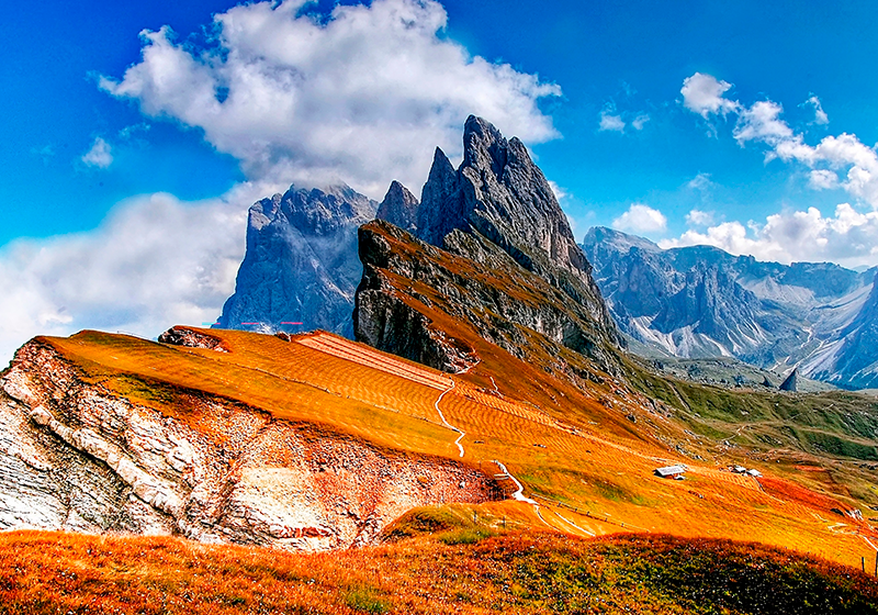 Set de table moderne vue panoramique montagneuse - TenStickers
