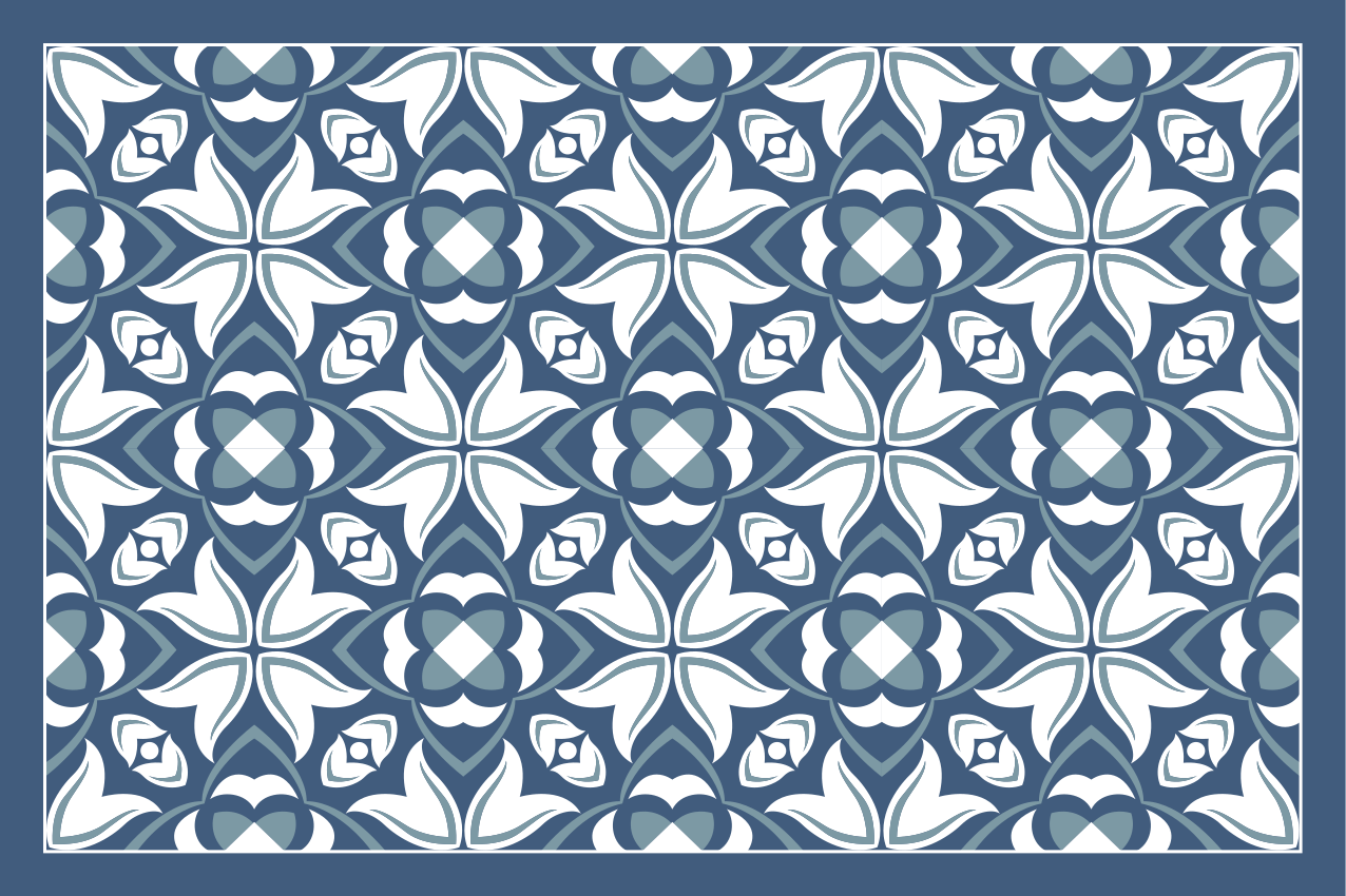 Set de table design bois motif botanique élaboré - TenStickers