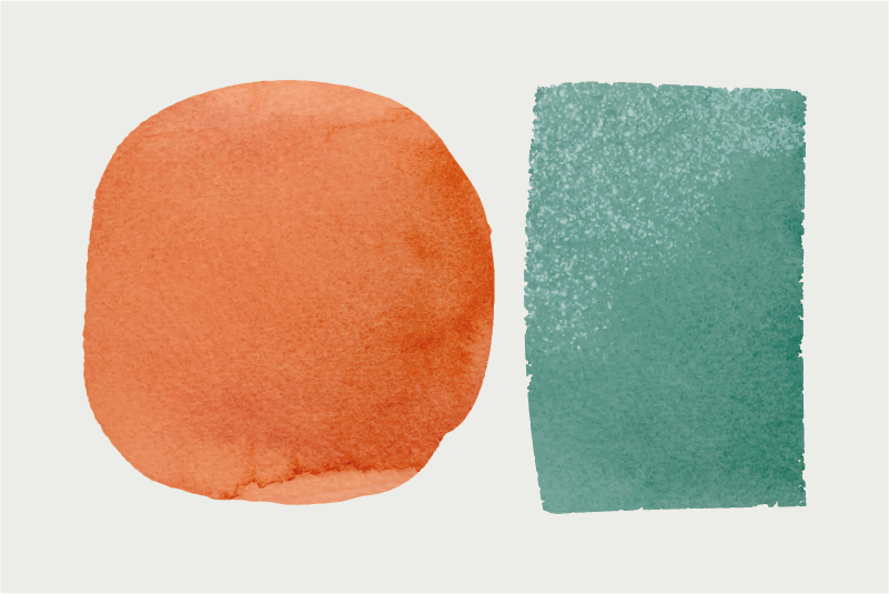 Set de table design bois taches de couleur abstraites - TenStickers