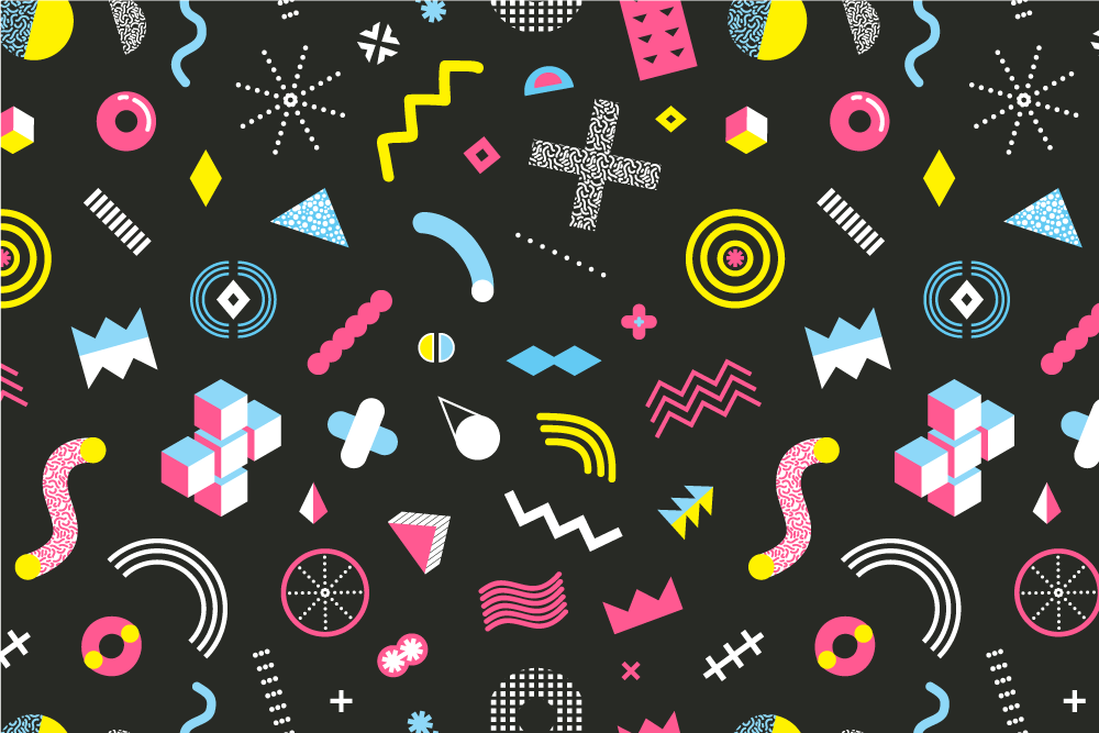 Set de table original motifs géométriques vibrants - TenStickers