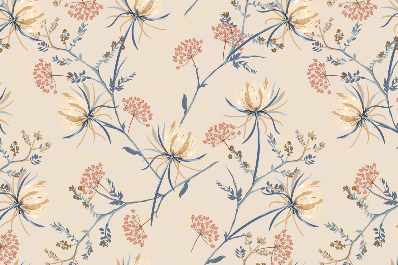 Set de table design bois motifs floraux - TenStickers