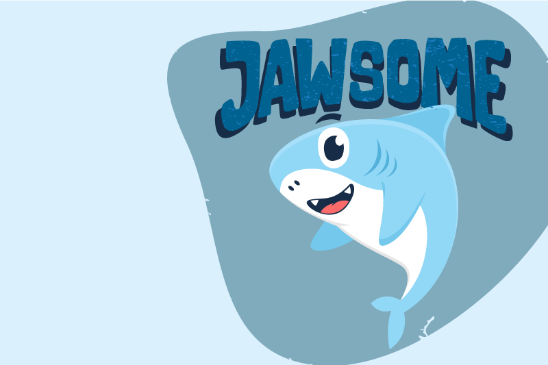 Set de table design enfant requin joyeux - TenStickers