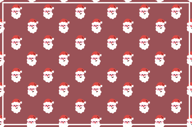Set de table noël motif visage de noël - TenStickers