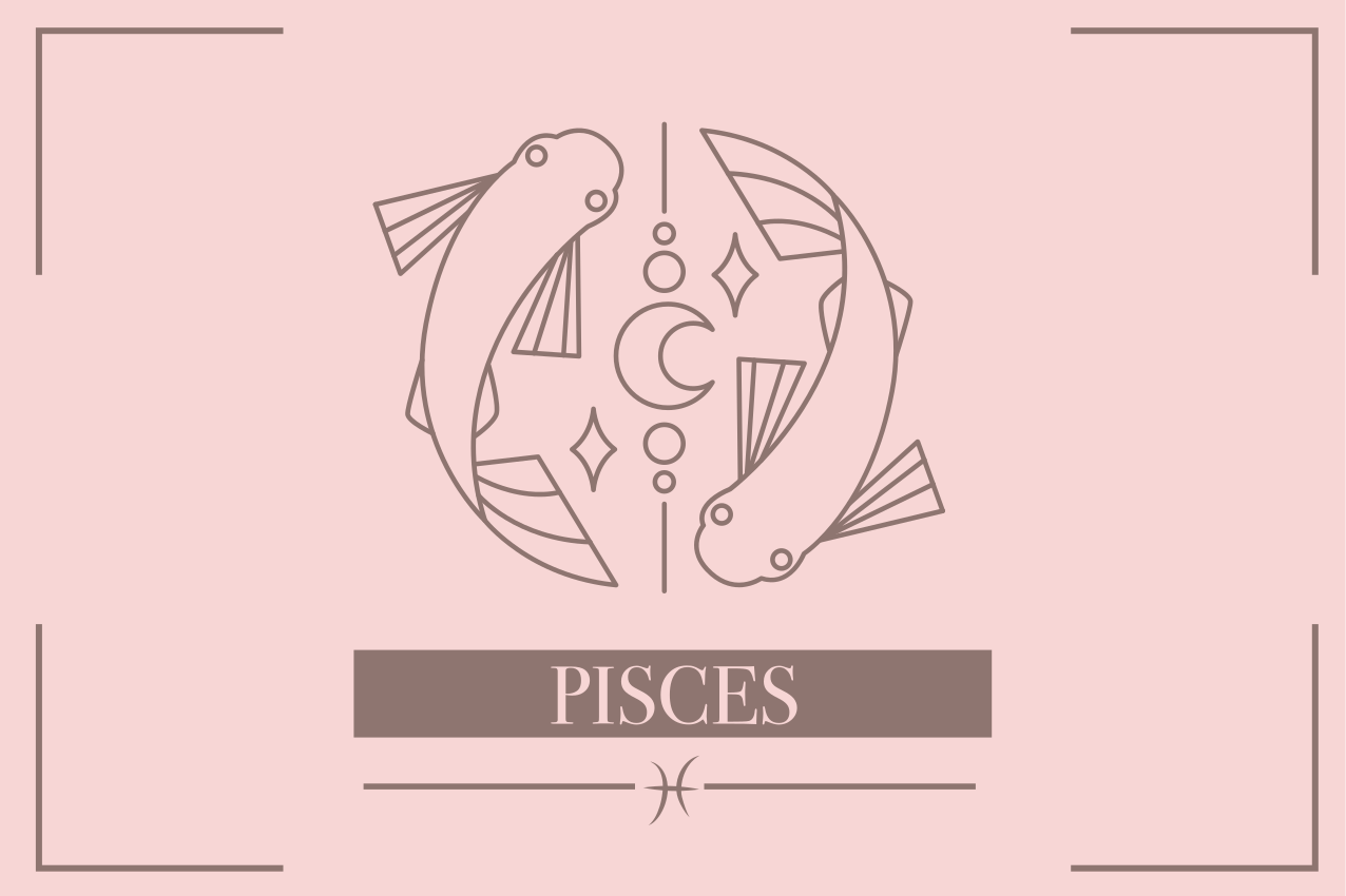 Set de table rose signe du zodiaque Poisson - TenStickers