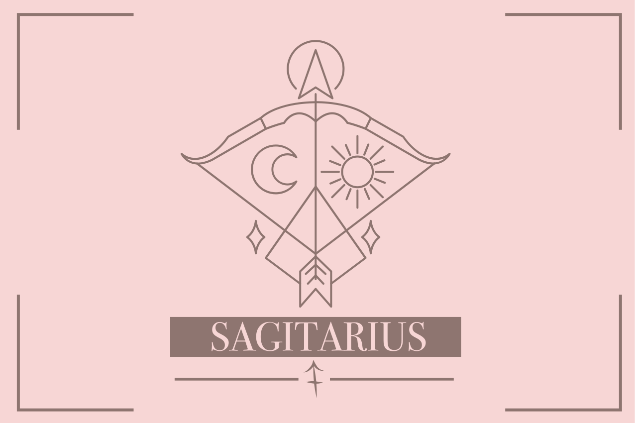 Set de table original rose signe du zodiaque Sagittaire - TenStickers