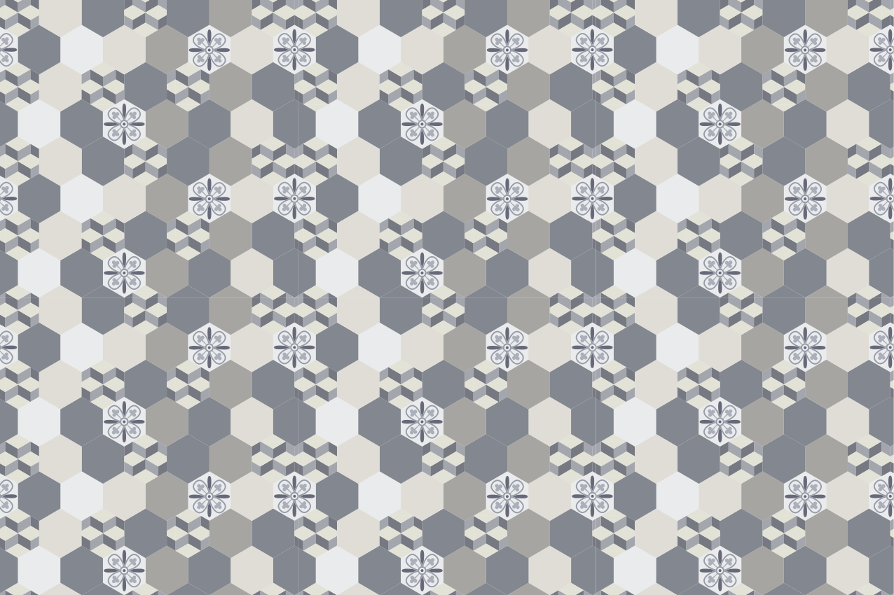Set de table design bois motif hexagonal géométrique - TenStickers