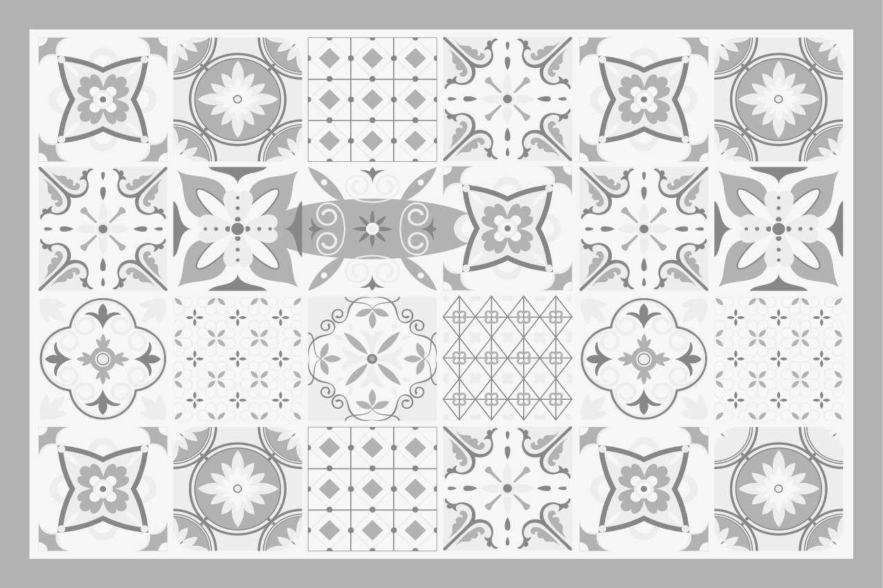 Set de table design bois motifs monochromes élégants - TenStickers