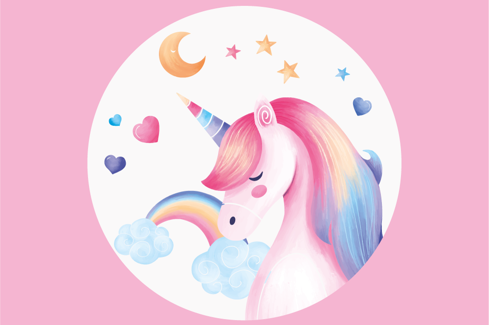 Set de table design enfant Licorne arc-en-ciel - TenStickers