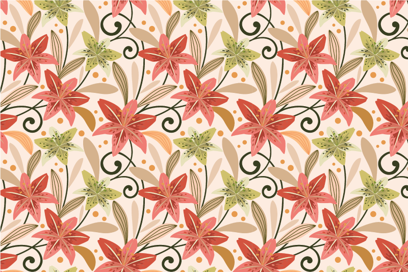 Set de table original Élément floral vibrant - TenStickers