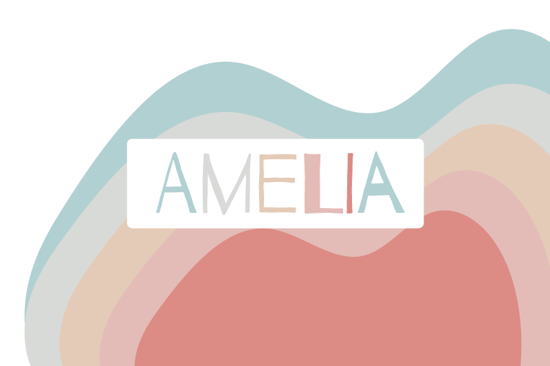 Set de table design nom personnalisation colorée - TenStickers