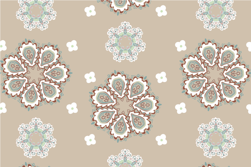 Set de table design bois motifs floraux élégants - TenStickers