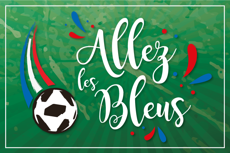 Set de table rectangulaire Allez les bleus - TenStickers