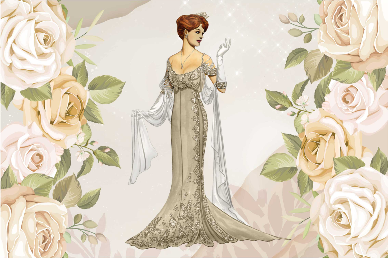 Set de table rectangulaire motif belle époque - TenStickers