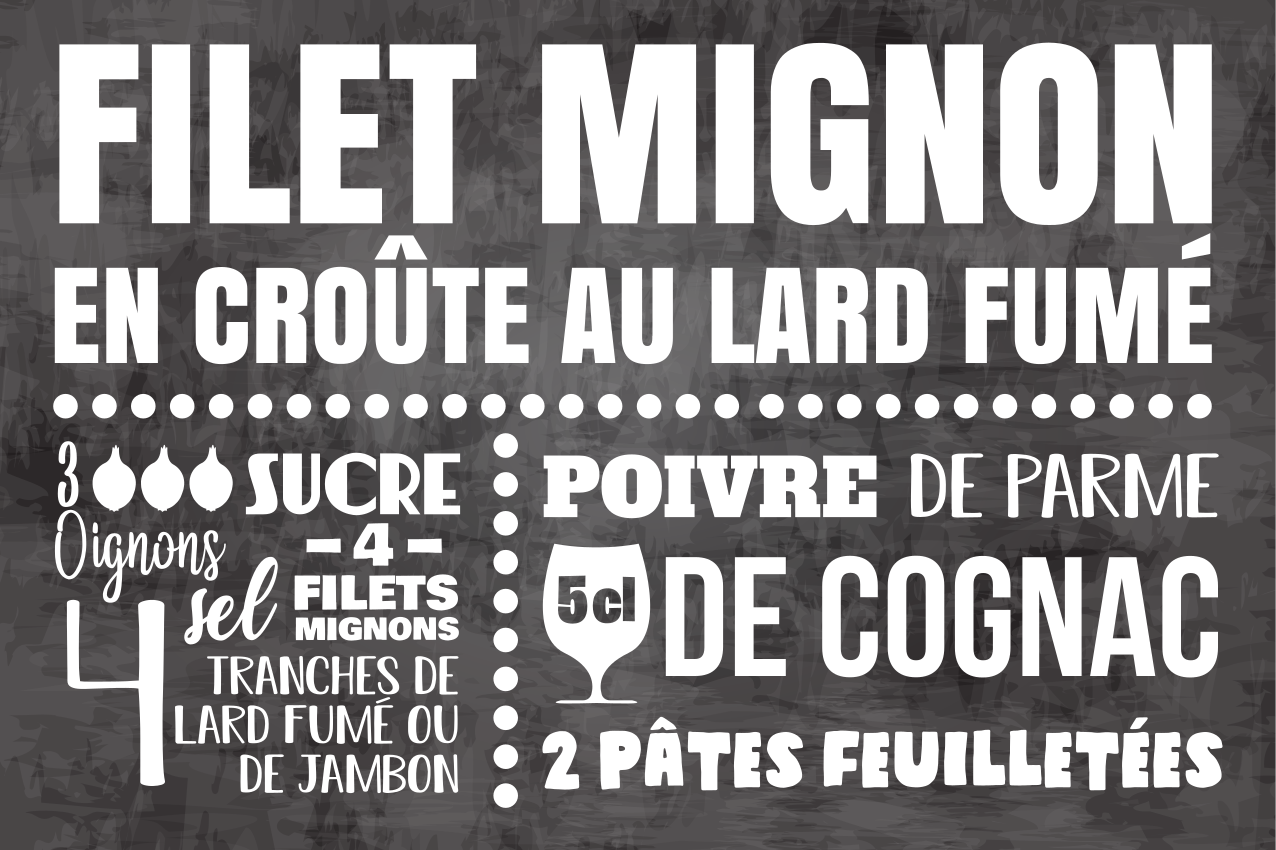 Set de table Filet mignon en croûte lard fumé - TenStickers