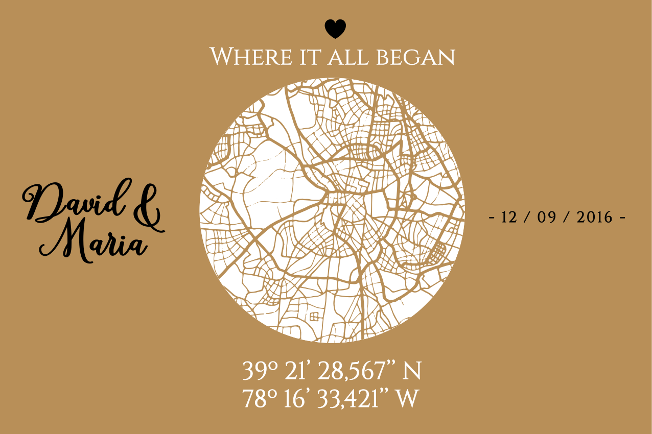 Set de table original couple design à personnaliser - TenStickers