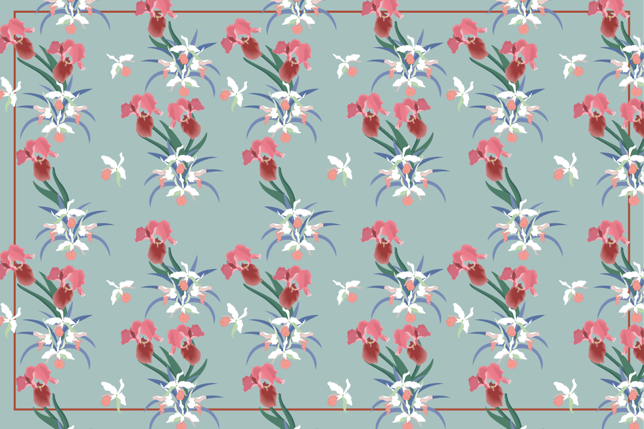 Set de table rectangulaire motif orchidées - TenStickers
