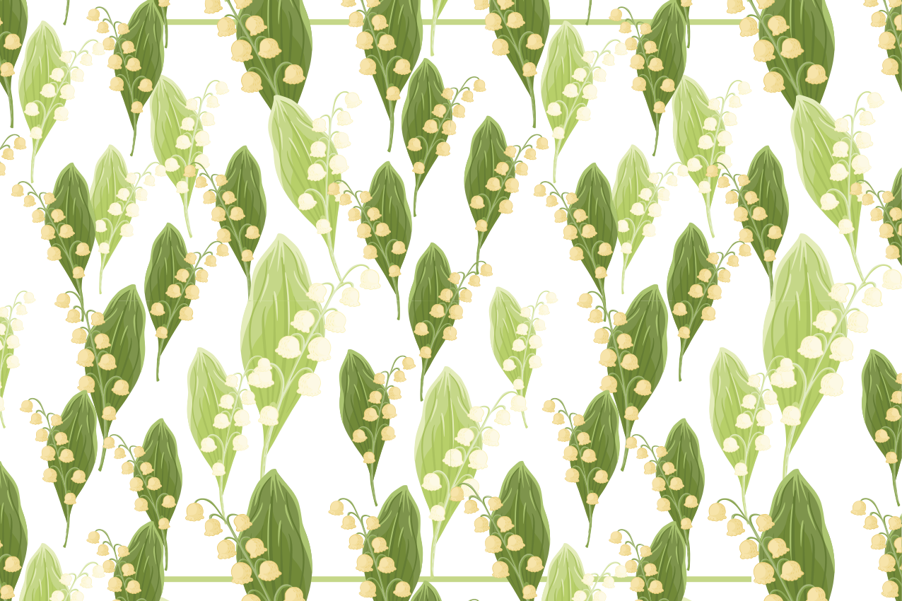 Set de table rectangulaire motif muguet - TenStickers