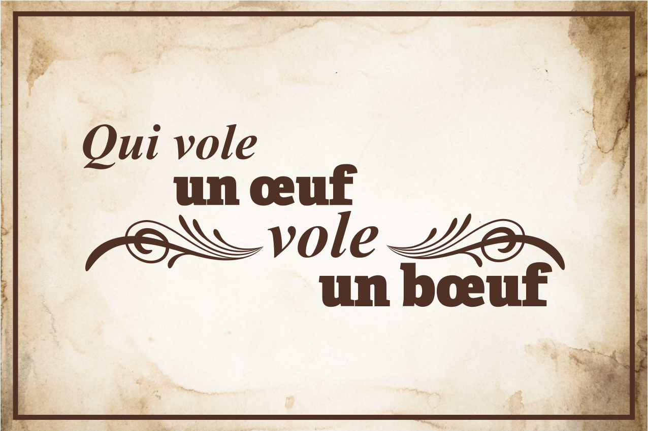 Set de table expression française vole un œuf - TenStickers