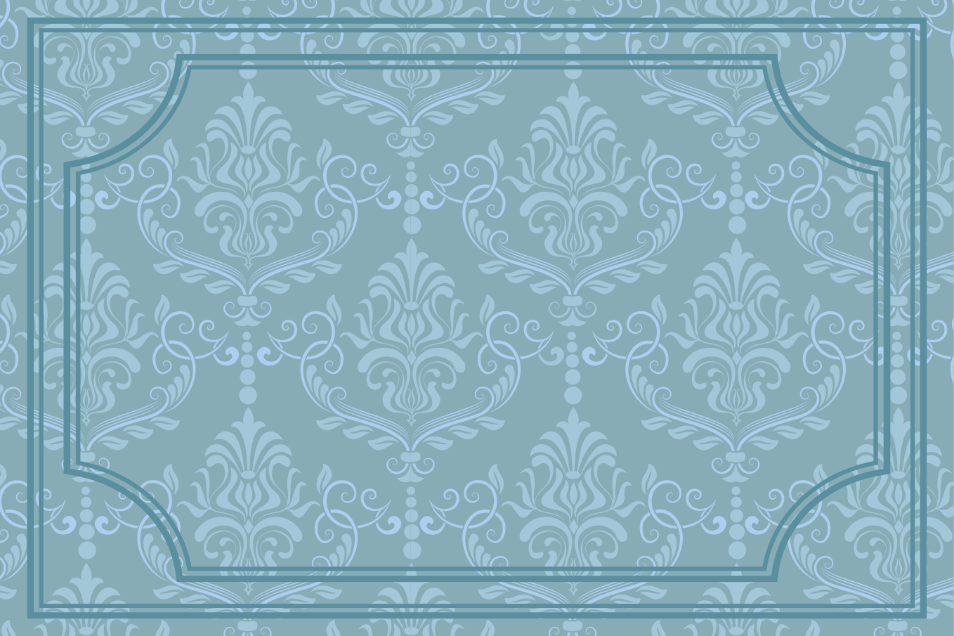 Set de table style baroque couleur bleue - TenStickers