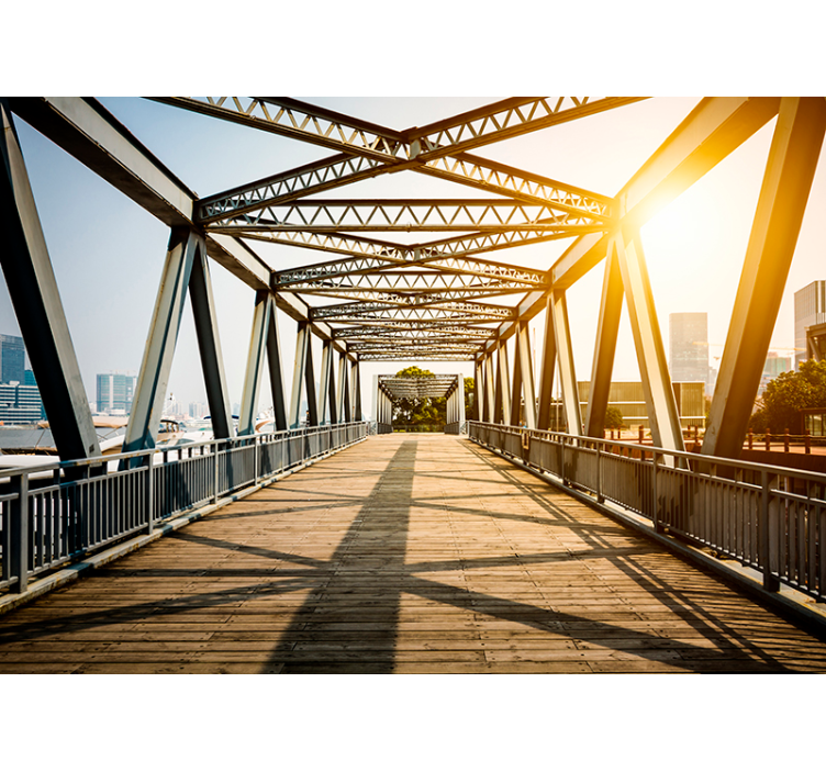 Papier peint pont effet 3d - TenStickers