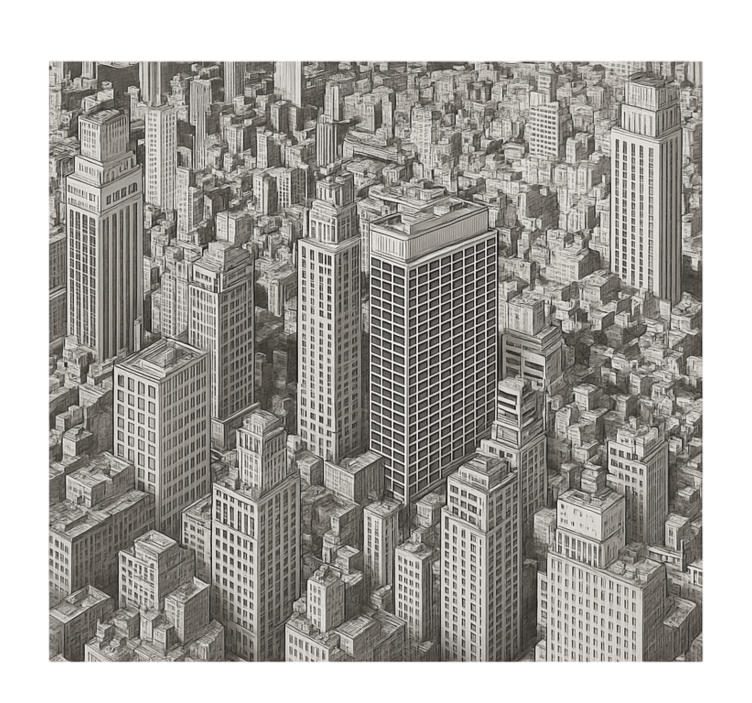 Tapisserie chambre ado aperçu en noir et blanc - TenStickers