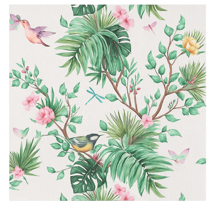 Tapisserie salon conception de jardin tropical - TenStickers