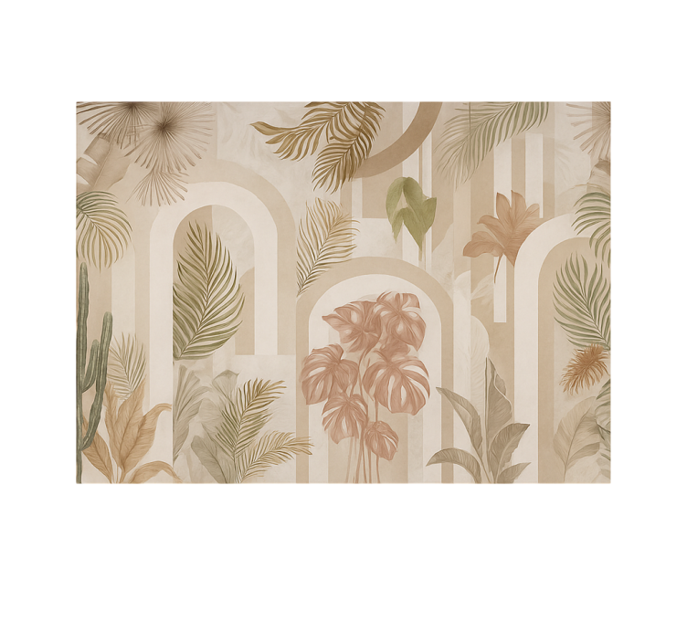 Tapisserie salon conception d'arches de jungle - TenStickers