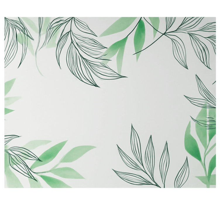 Tapisserie salon feuilles tropicales suspendues - TenStickers