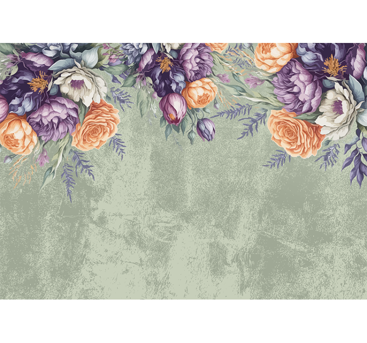Tapisserie chambre adulte motif floral vintage - TenStickers