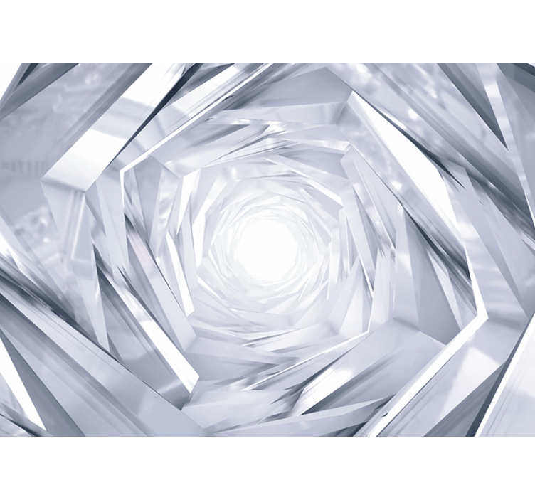 Papier peint 3d effet blanc - TenStickers