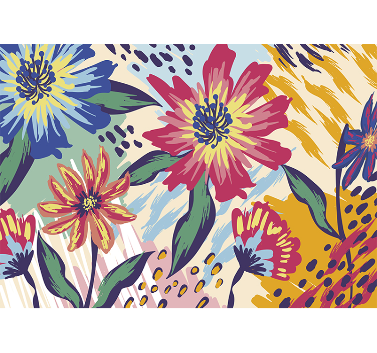 Tapisserie fleur éclat floral - TenStickers